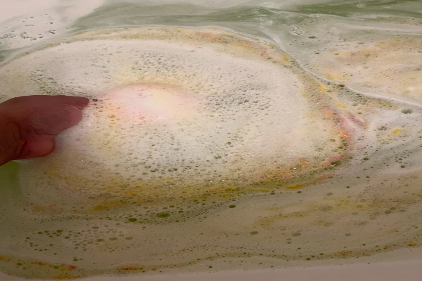 Sweet Pineapple Bath Bomb Fizzy and Foaming Action in the bath soak promoting vibrant colors and scents 